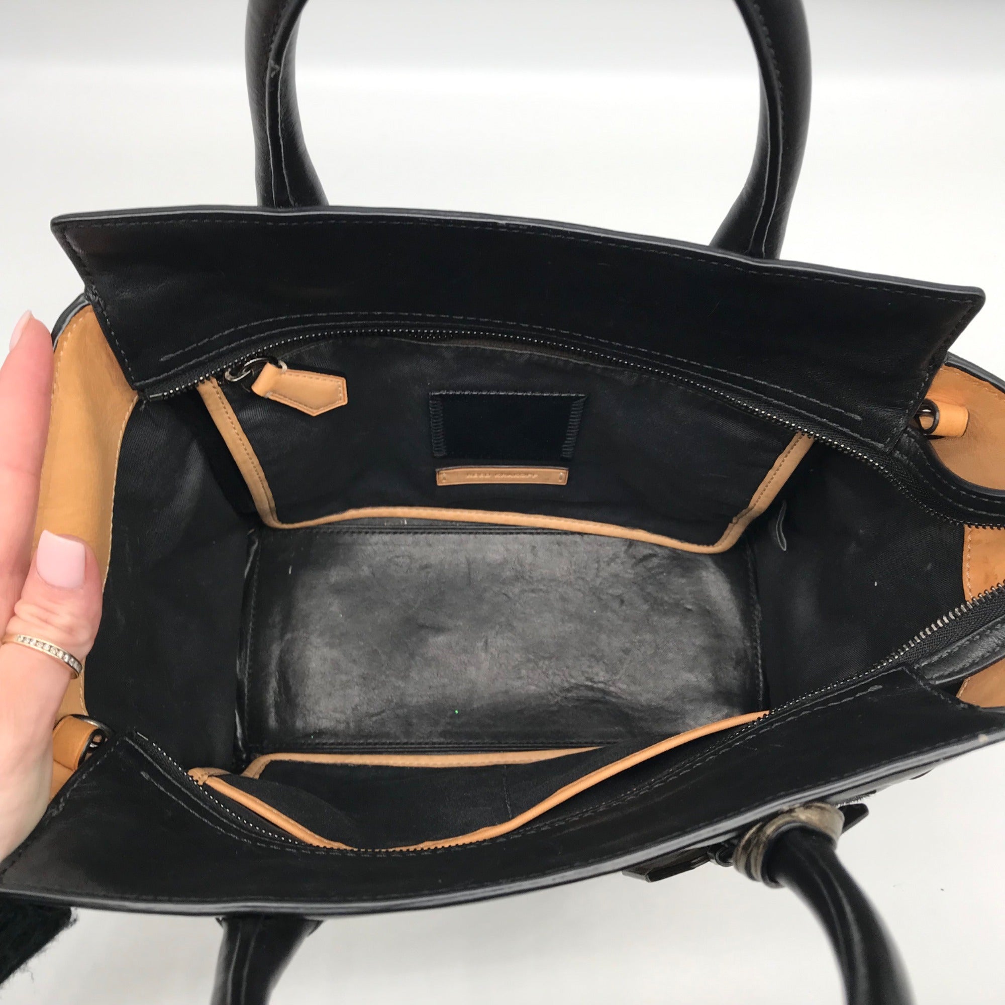 Reed Krakoff Black Leather &amp; Calf Hair Atlantique Satchel