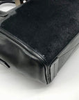 Reed Krakoff Black Leather & Calf Hair Atlantique Satchel