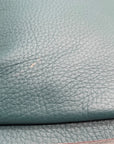 American Leather Dark Teal Pebbled Leather Convertible Crossbody