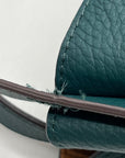 American Leather Dark Teal Pebbled Leather Convertible Crossbody
