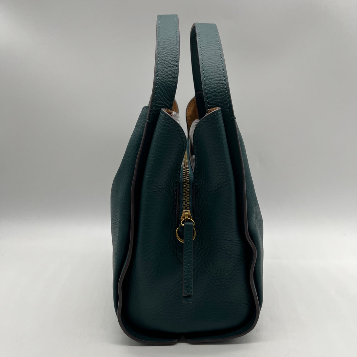 American Leather Dark Teal Pebbled Leather Convertible Crossbody