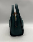 American Leather Dark Teal Pebbled Leather Convertible Crossbody