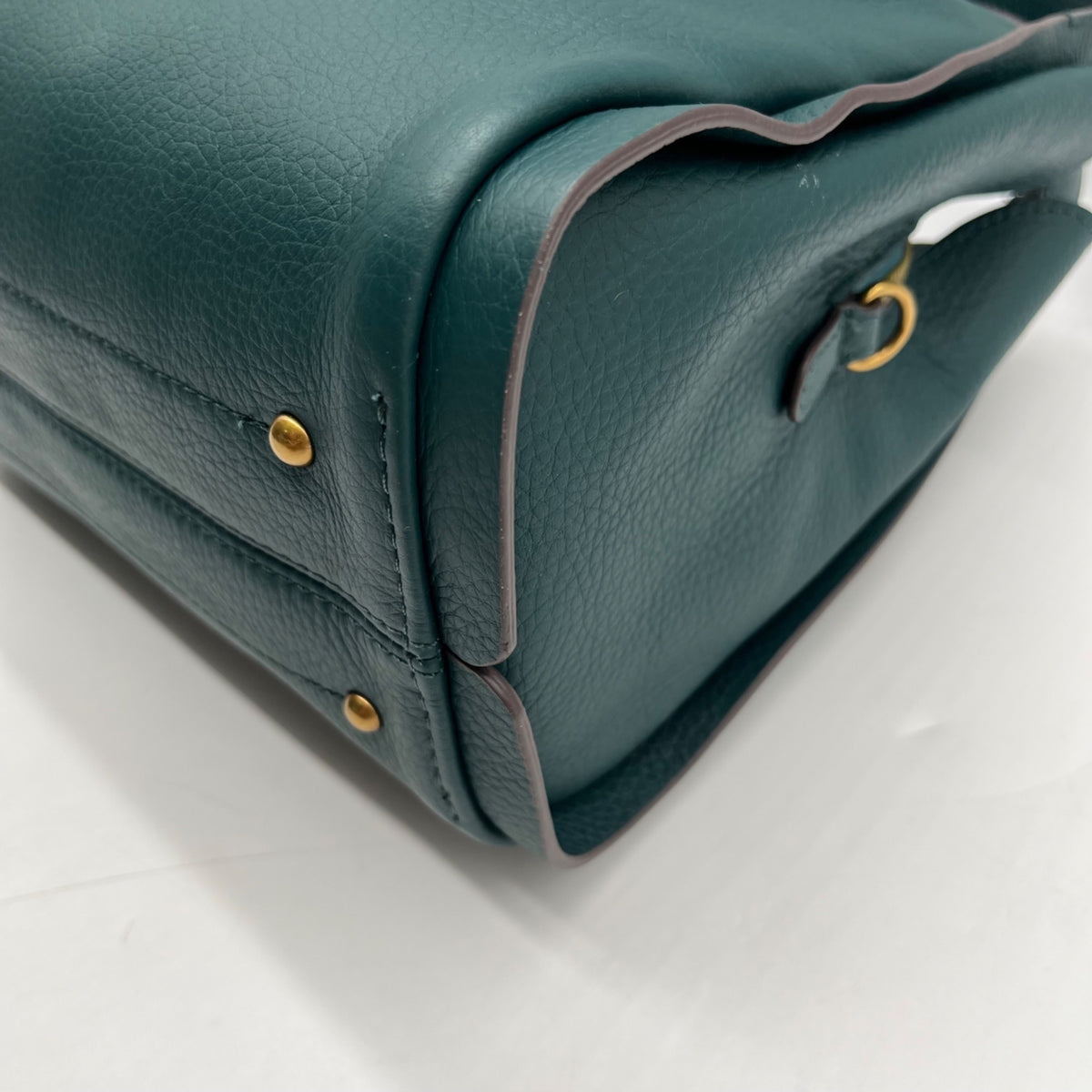 American Leather Dark Teal Pebbled Leather Convertible Crossbody