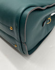 American Leather Dark Teal Pebbled Leather Convertible Crossbody