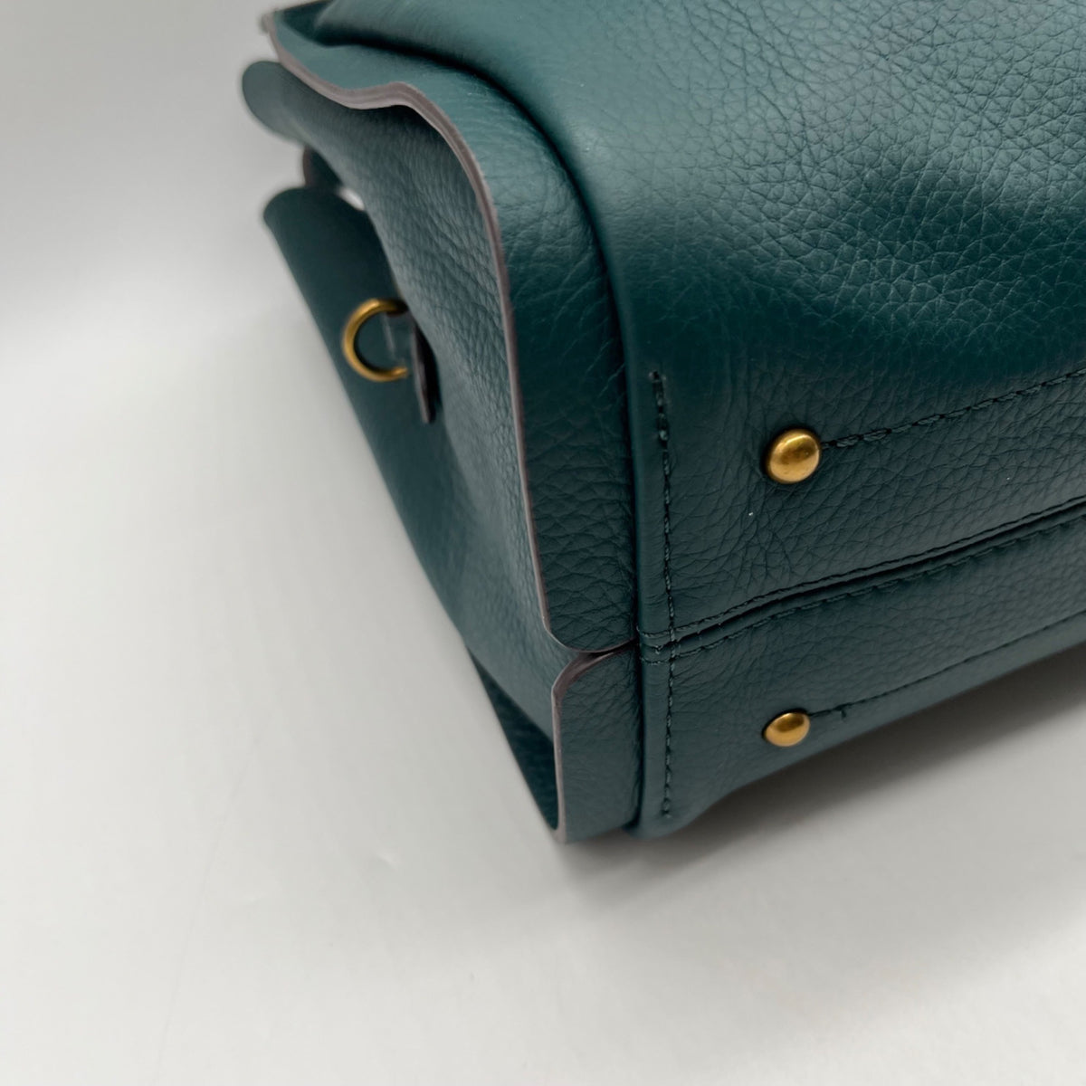 American Leather Dark Teal Pebbled Leather Convertible Crossbody