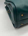 American Leather Dark Teal Pebbled Leather Convertible Crossbody