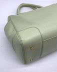 Tory Burch Robinson Middy Mint Julep Green Saffiano Leather Satchel