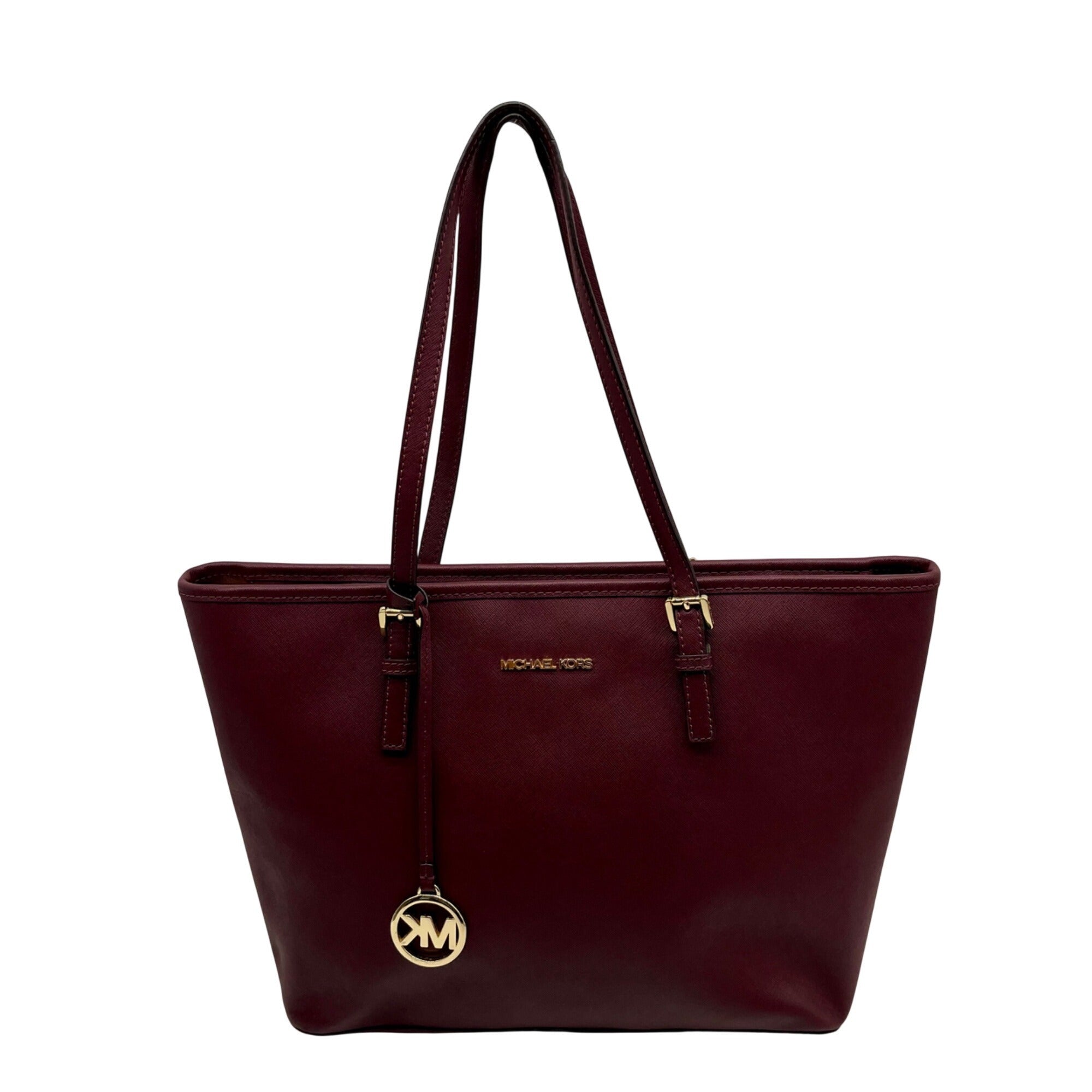 Michael Kors Mulberry Wine Saffiano Leather Tote Bag
