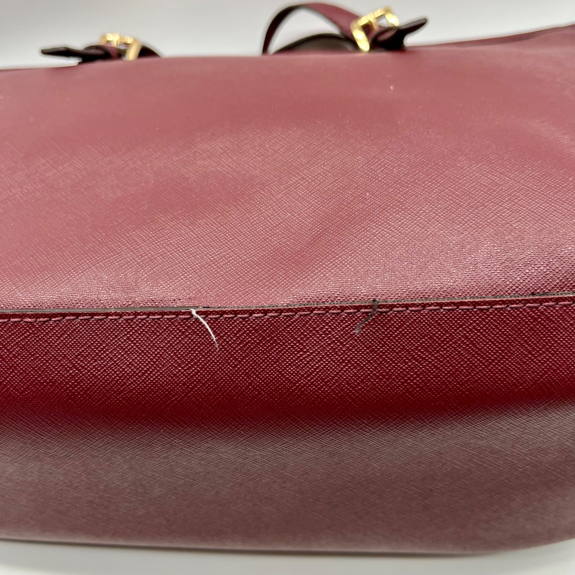 Michael Kors Mulberry Wine Saffiano Leather Tote Bag