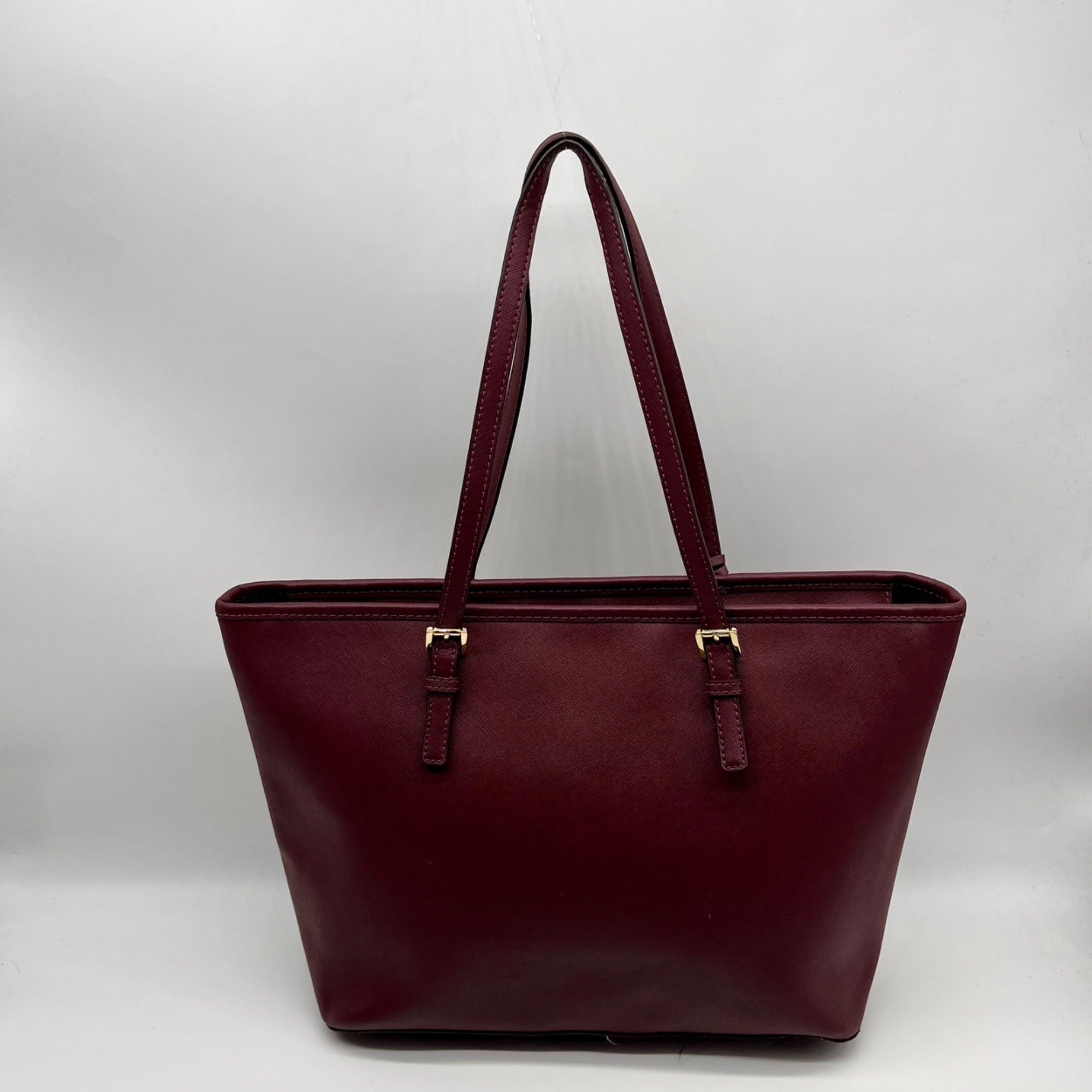 Michael Kors Mulberry Wine Saffiano Leather Tote Bag