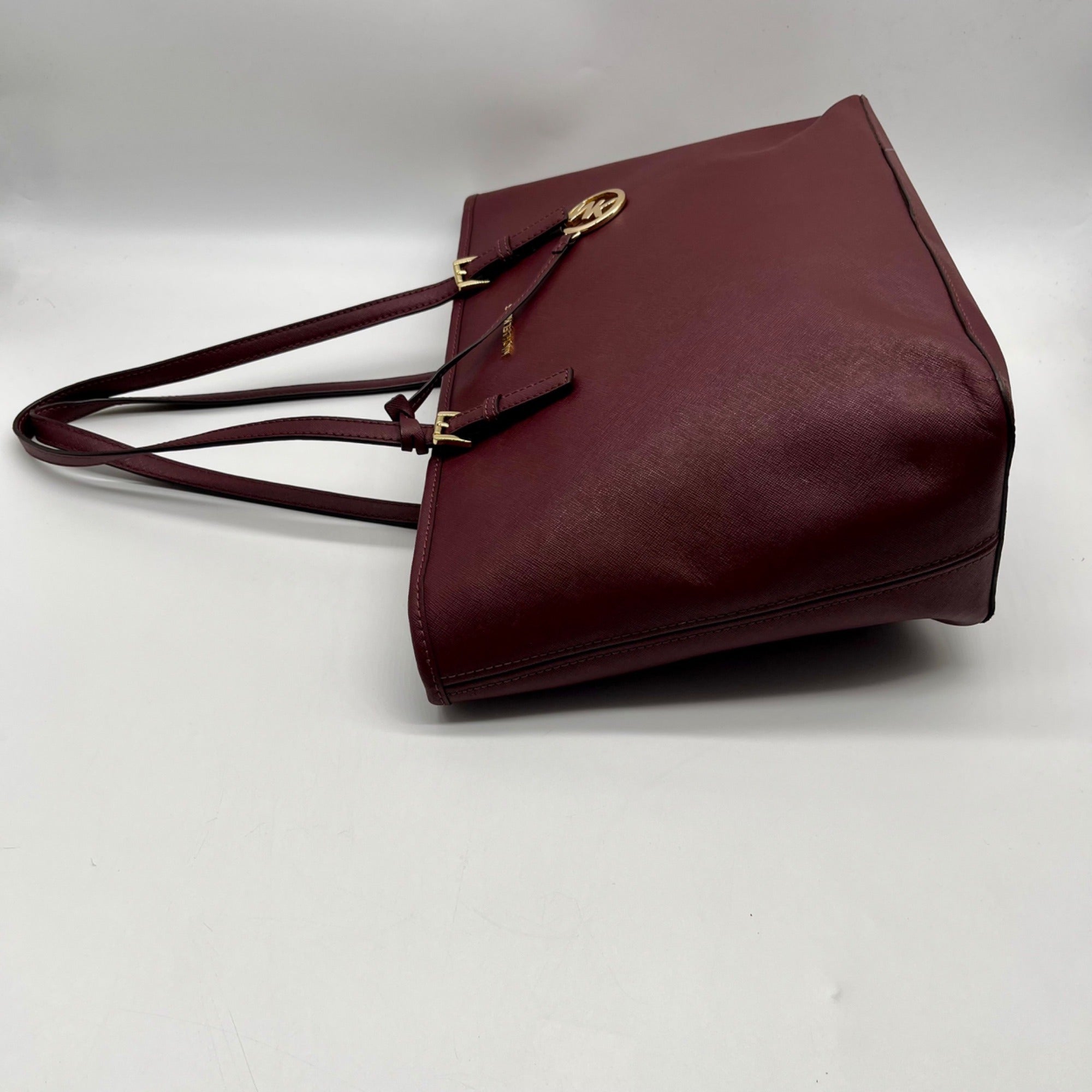 Michael Kors Mulberry Wine Saffiano Leather Tote Bag