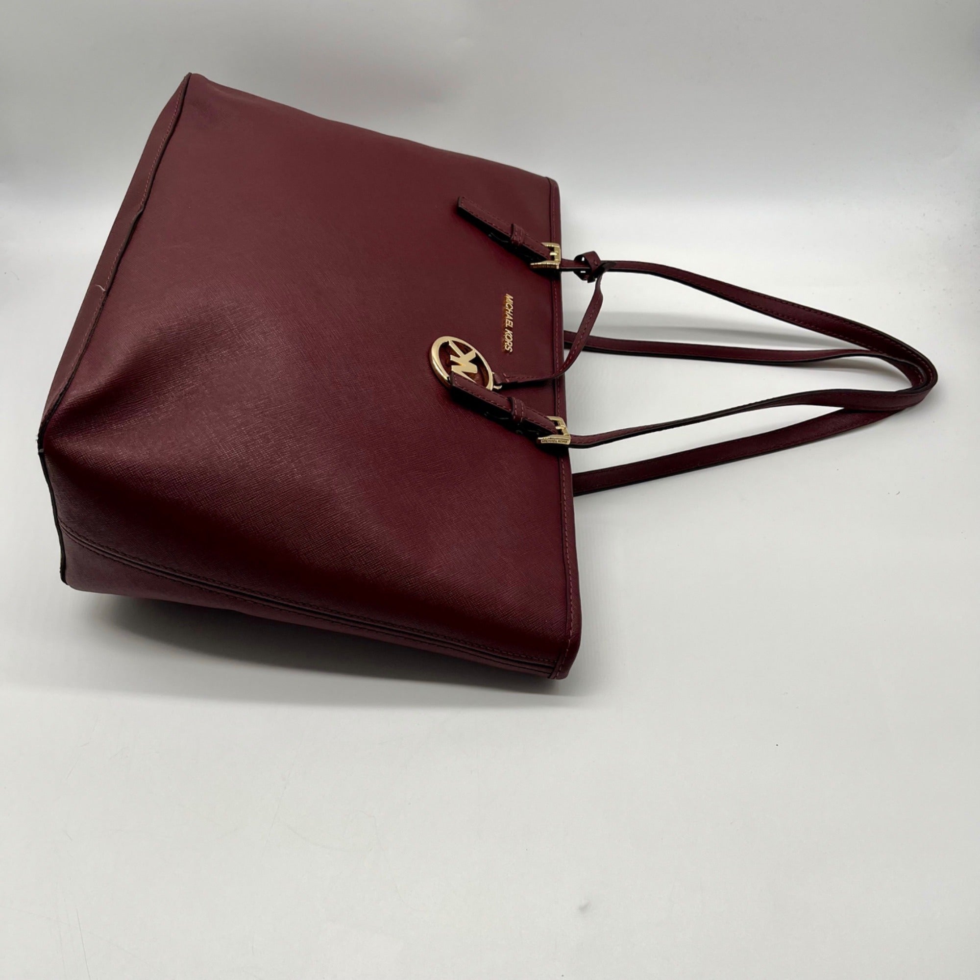 Michael Kors Mulberry Wine Saffiano Leather Tote Bag