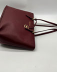 Michael Kors Mulberry Wine Saffiano Leather Tote Bag