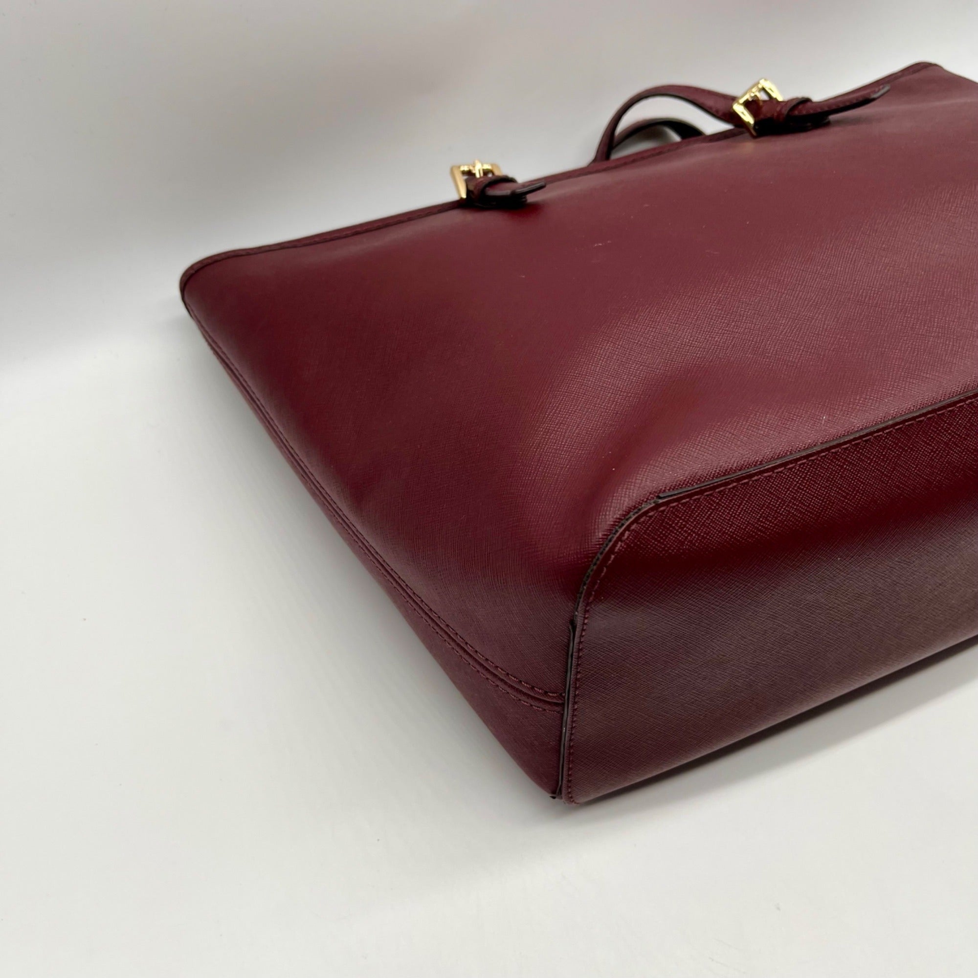 Michael Kors Mulberry Wine Saffiano Leather Tote Bag