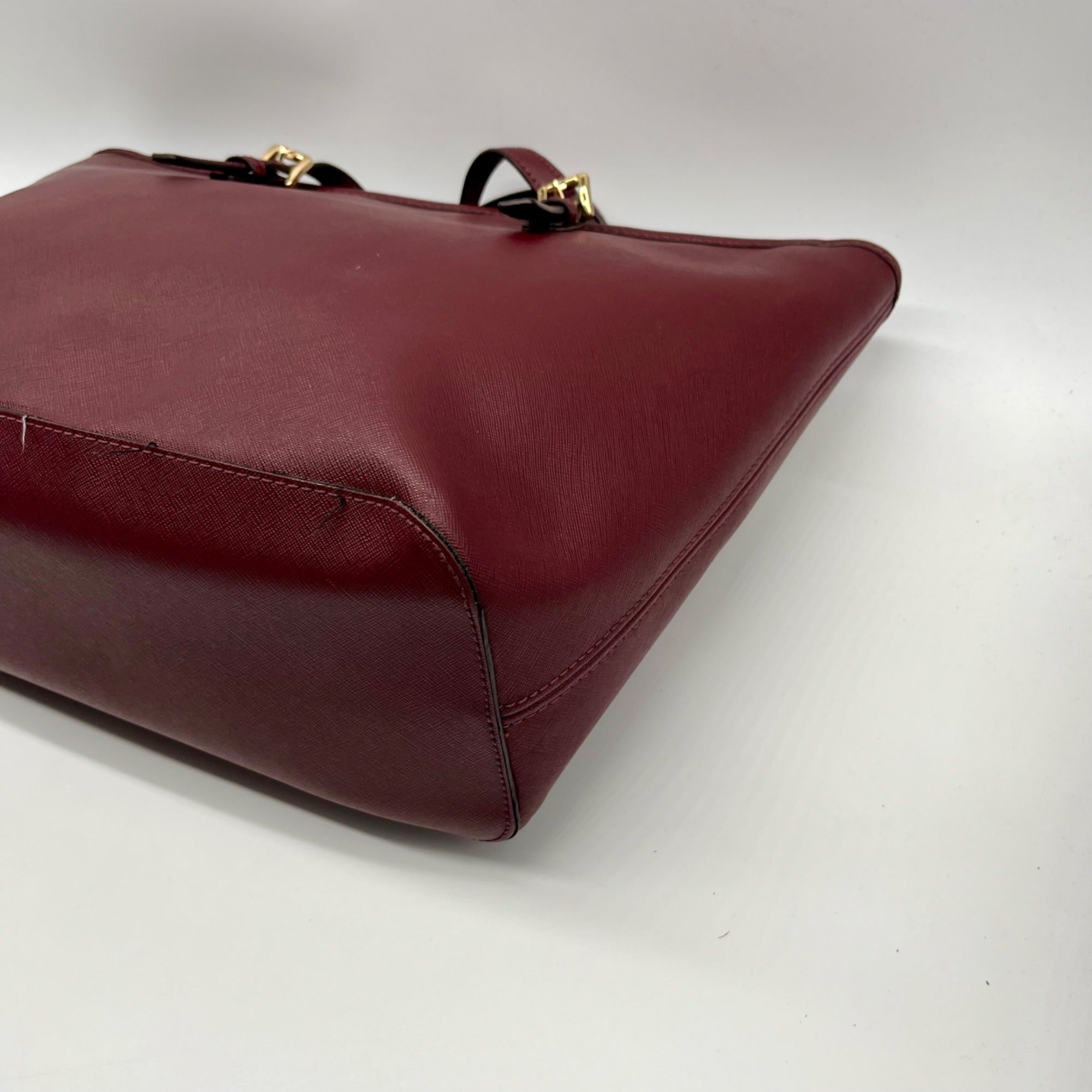 Michael Kors Mulberry Wine Saffiano Leather Tote Bag