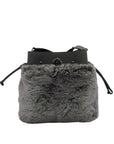 Kate Spade Gray Leather And Fur Marti Crossbody Bag