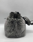 Kate Spade Gray Leather And Fur Marti Crossbody Bag