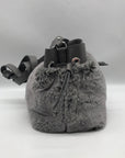 Kate Spade Gray Leather And Fur Marti Crossbody Bag