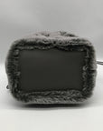 Kate Spade Gray Leather And Fur Marti Crossbody Bag