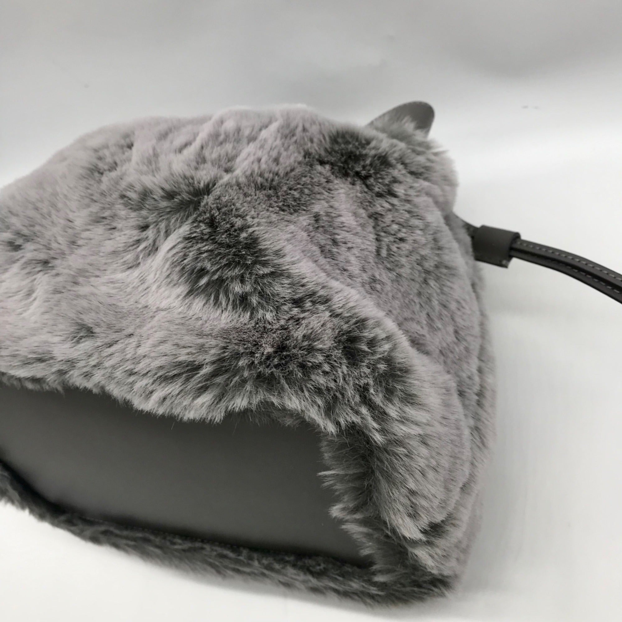 Kate Spade Gray Leather And Fur Marti Crossbody Bag