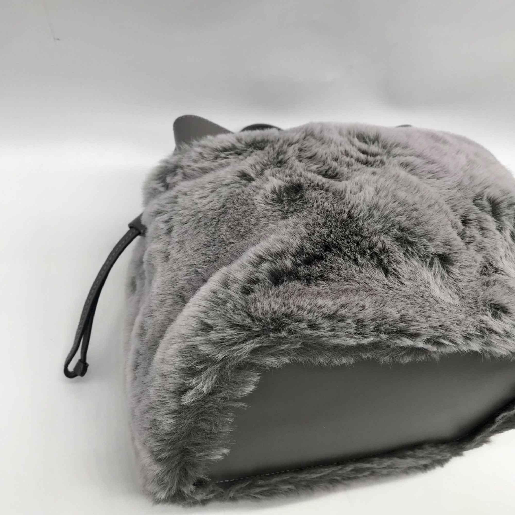 Kate Spade Gray Leather And Fur Marti Crossbody Bag