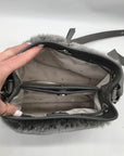 Kate Spade Gray Leather And Fur Marti Crossbody Bag