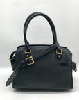 Dooney & Bourke Black Leather P212 Buckle Convertible Satchel Bag