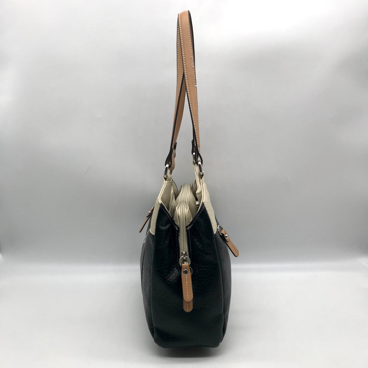 Giani Bernini Black Colorblock Pebbled 4 Poster Tote Bag