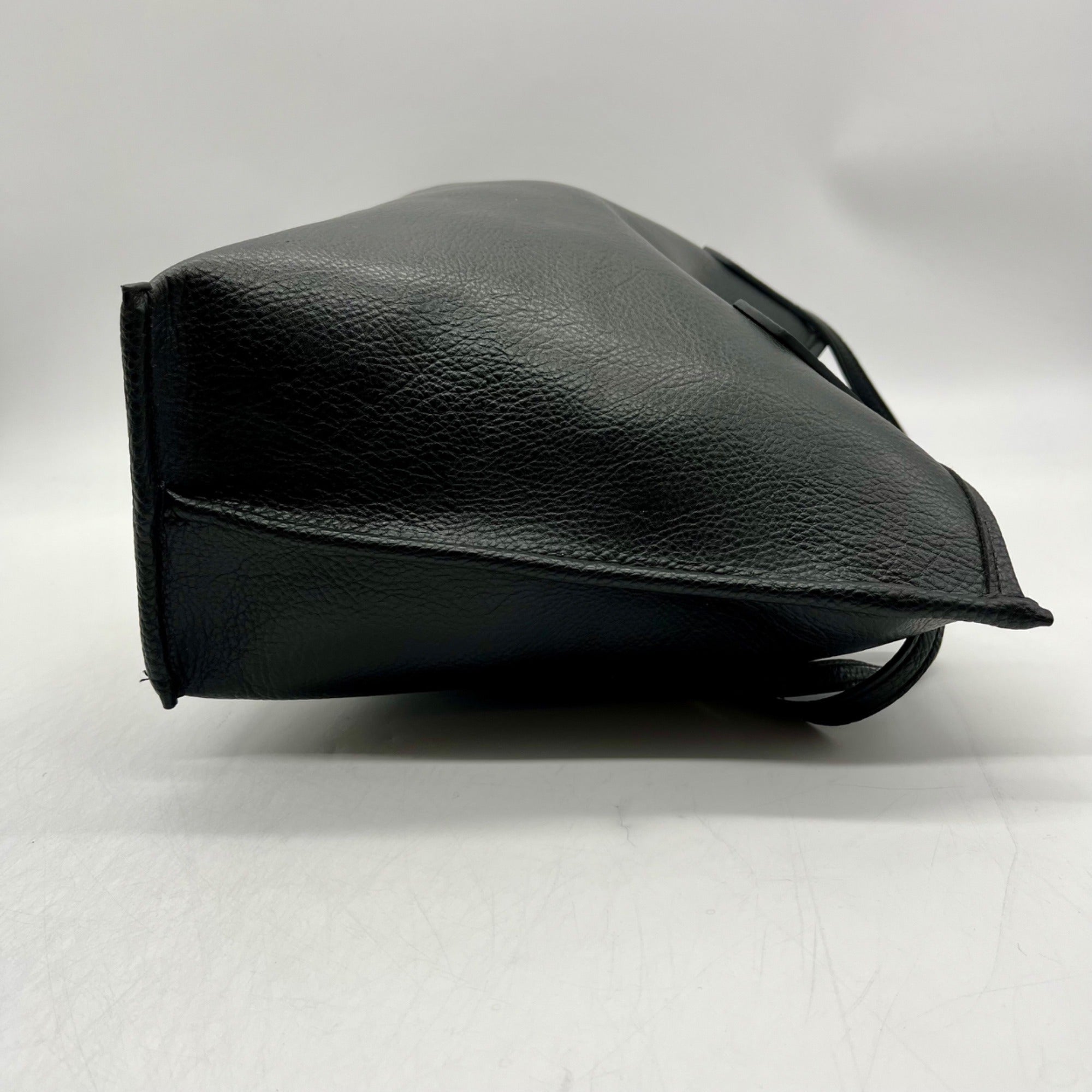 Giani Bernini Black Pebbled Leather Tote Bag