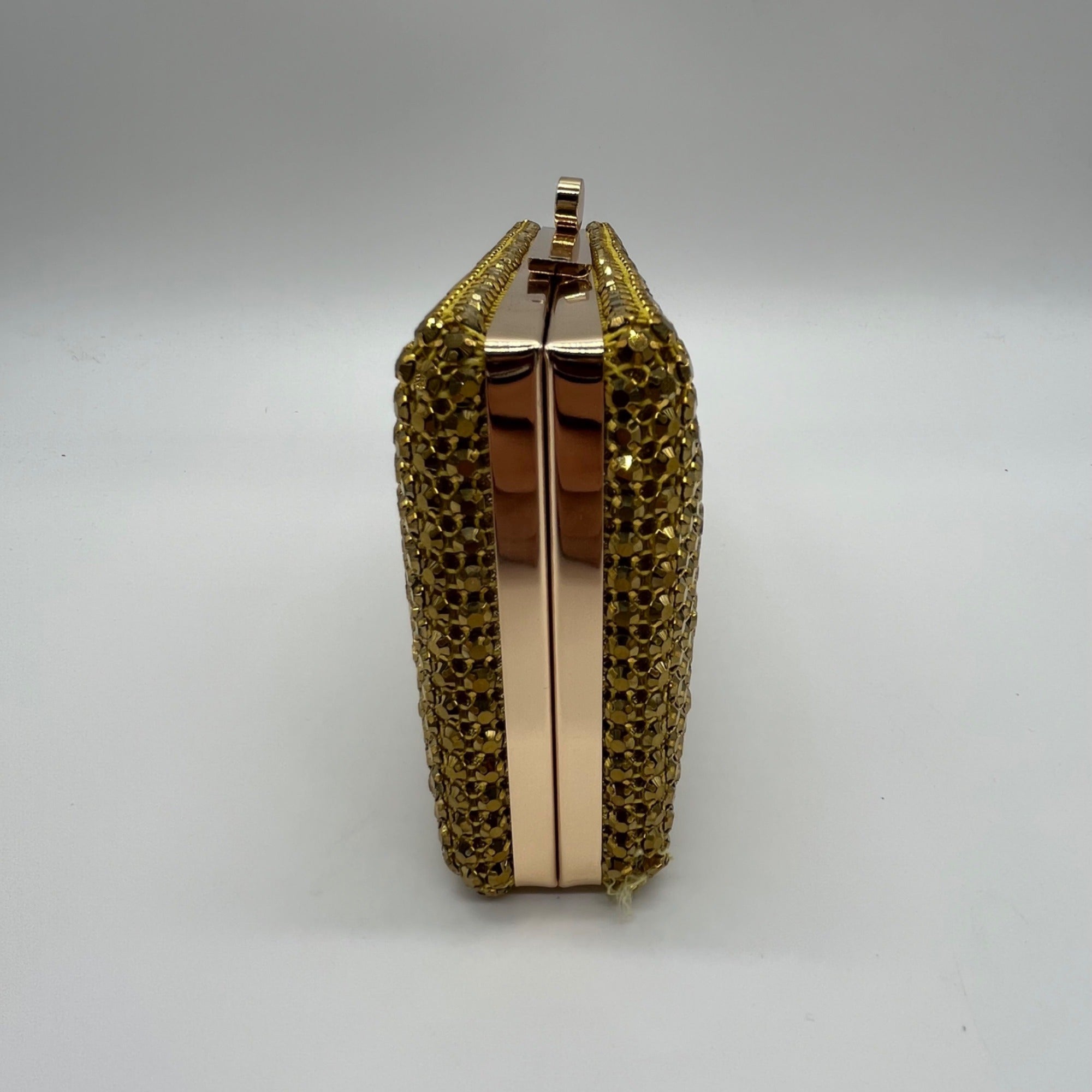 Nina Gold Rhinestone Evening Clutch/Crossbody Purse