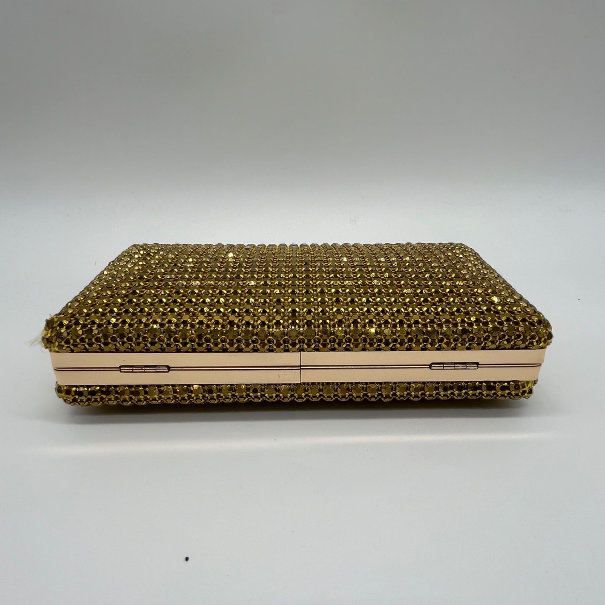 Nina Gold Rhinestone Evening Clutch/Crossbody Purse