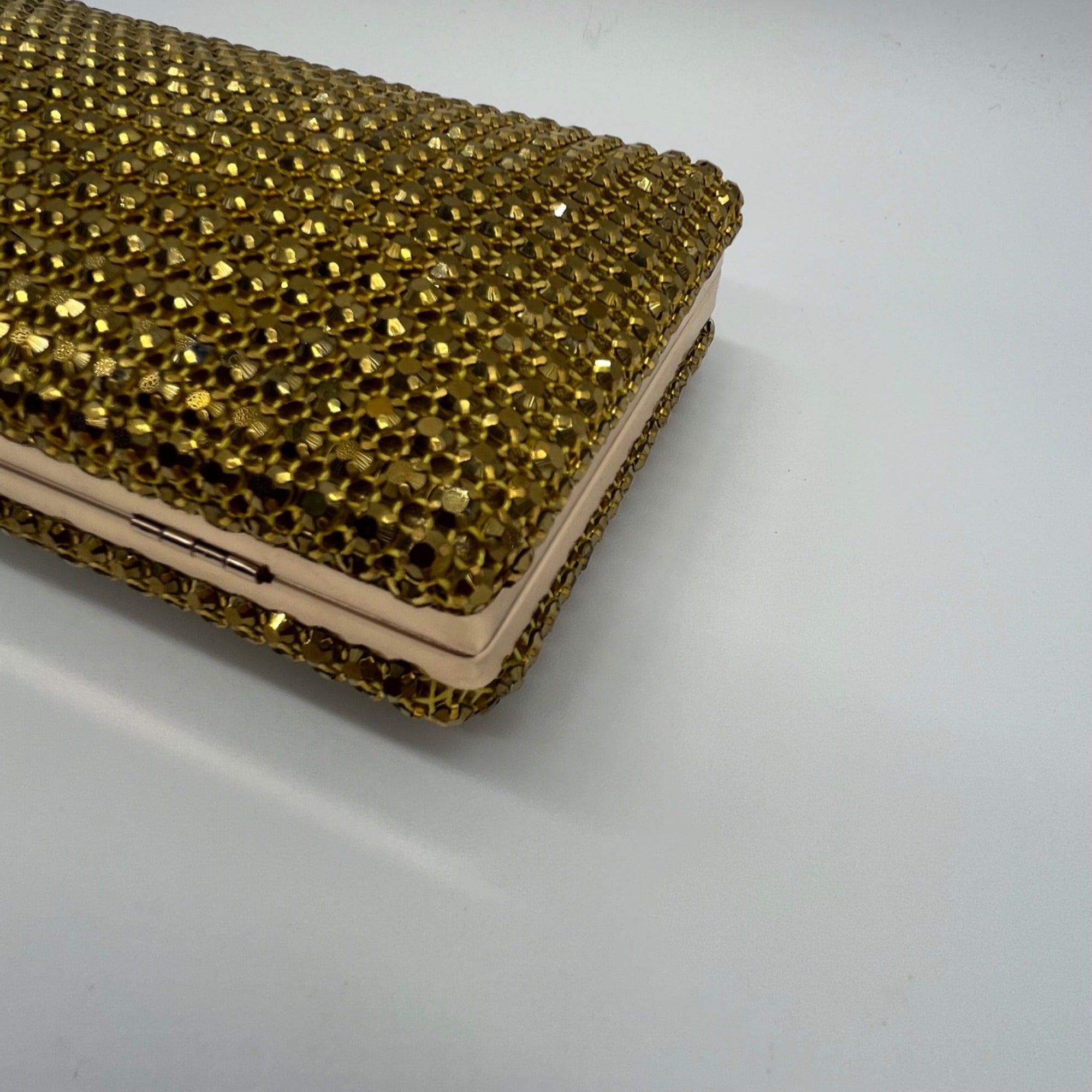 Nina Gold Rhinestone Evening Clutch/Crossbody Purse