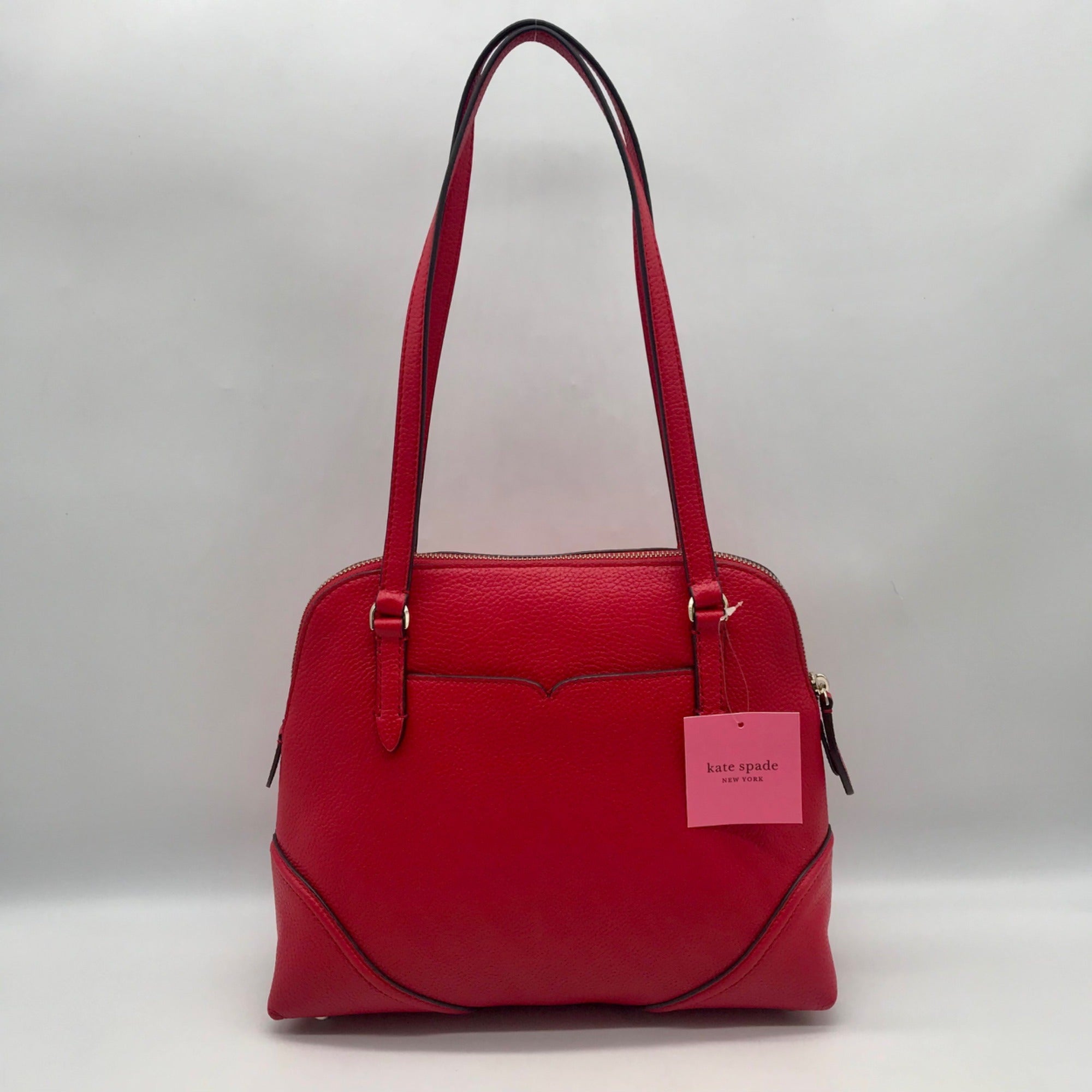 Kate Spade Red Pebbled Leather Carolyn Shoulder Bag