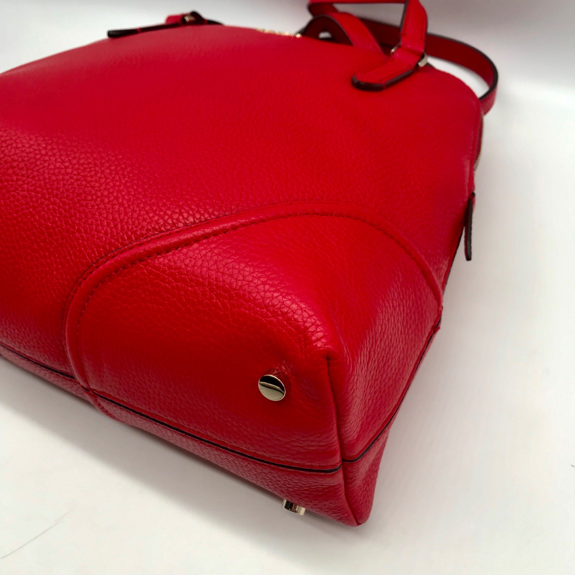 Kate Spade Red Pebbled Leather Carolyn Shoulder Bag