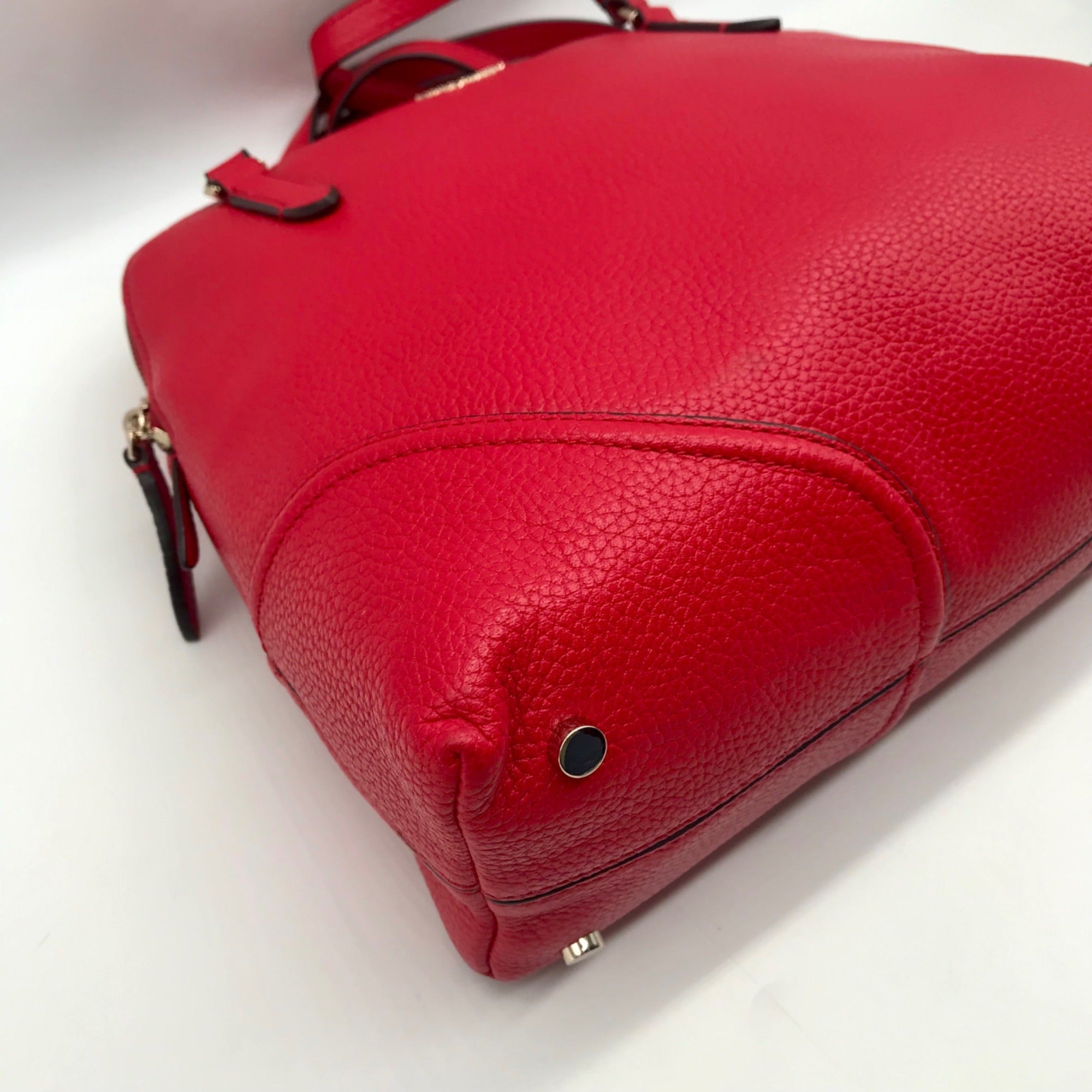 Kate Spade Red Pebbled Leather Carolyn Shoulder Bag