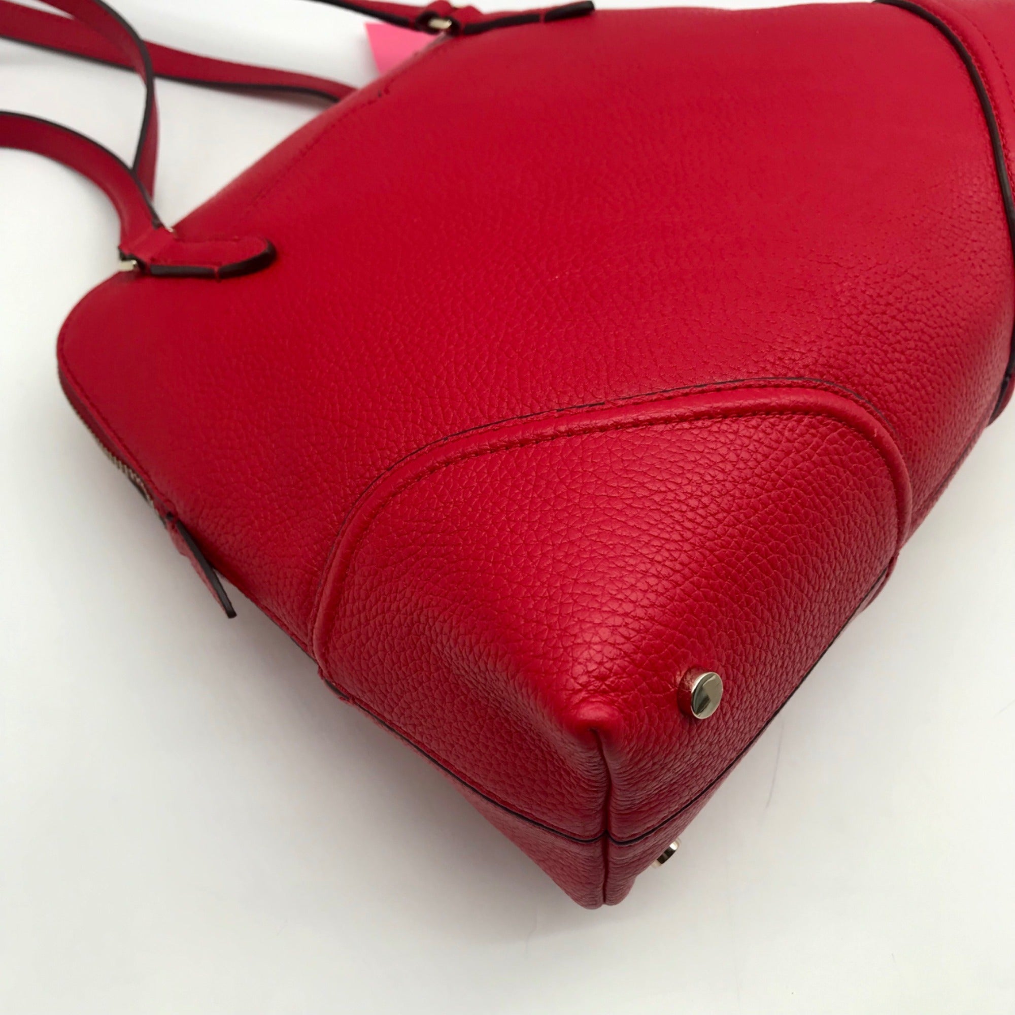 Kate Spade Red Pebbled Leather Carolyn Shoulder Bag