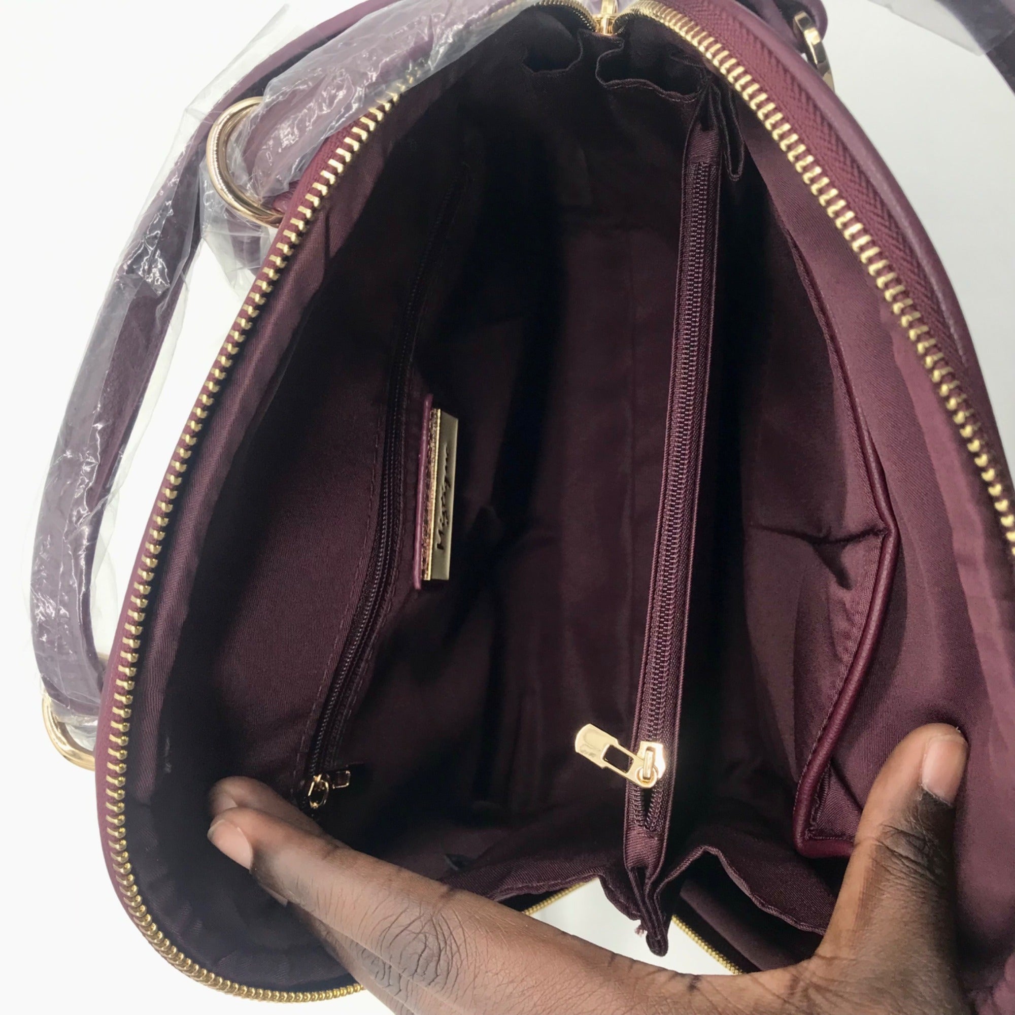 Miztique Burgundy Daisy Convertible Backpack Purse