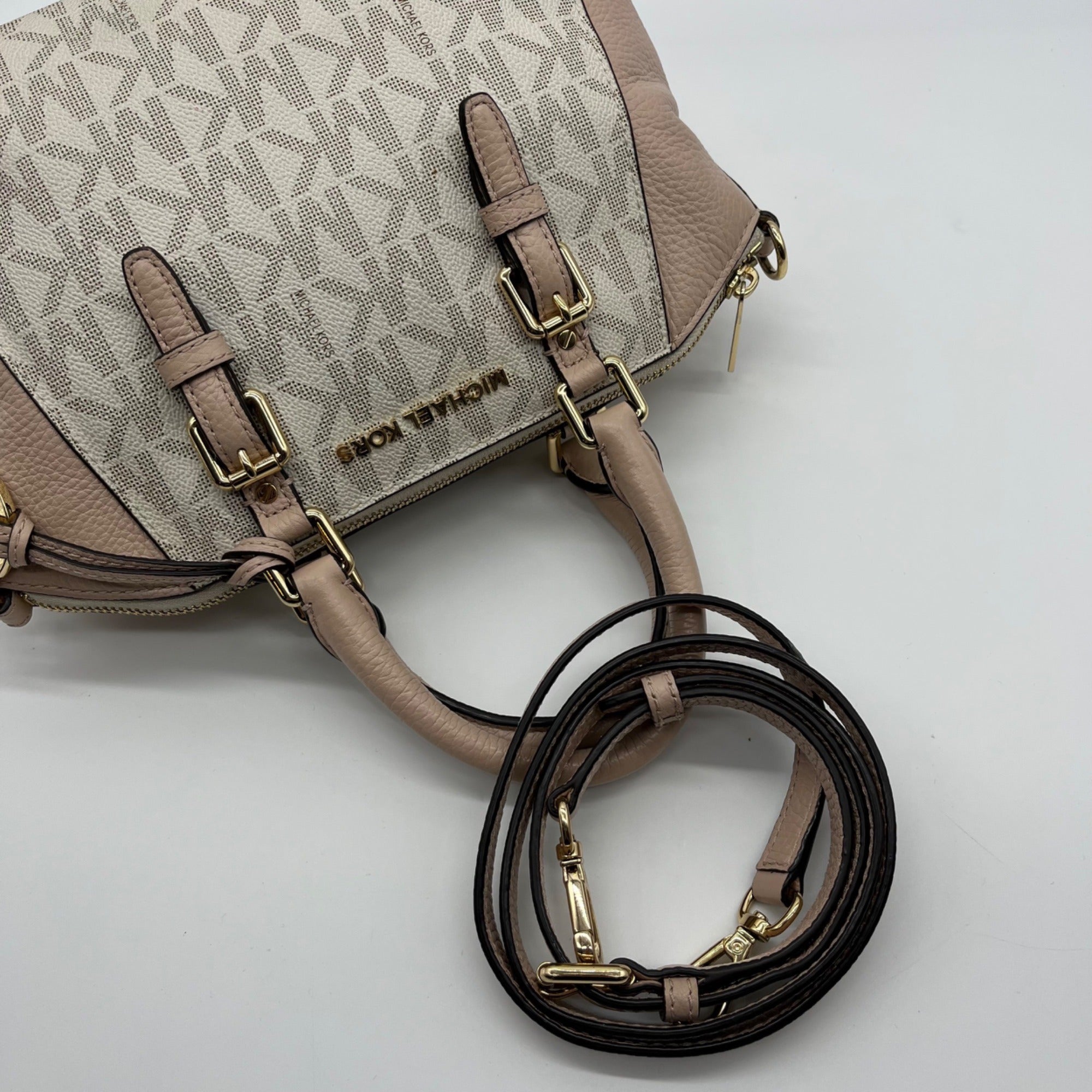 Michael Kors Light Pink &amp; Beige Ciara Crossbody Tote