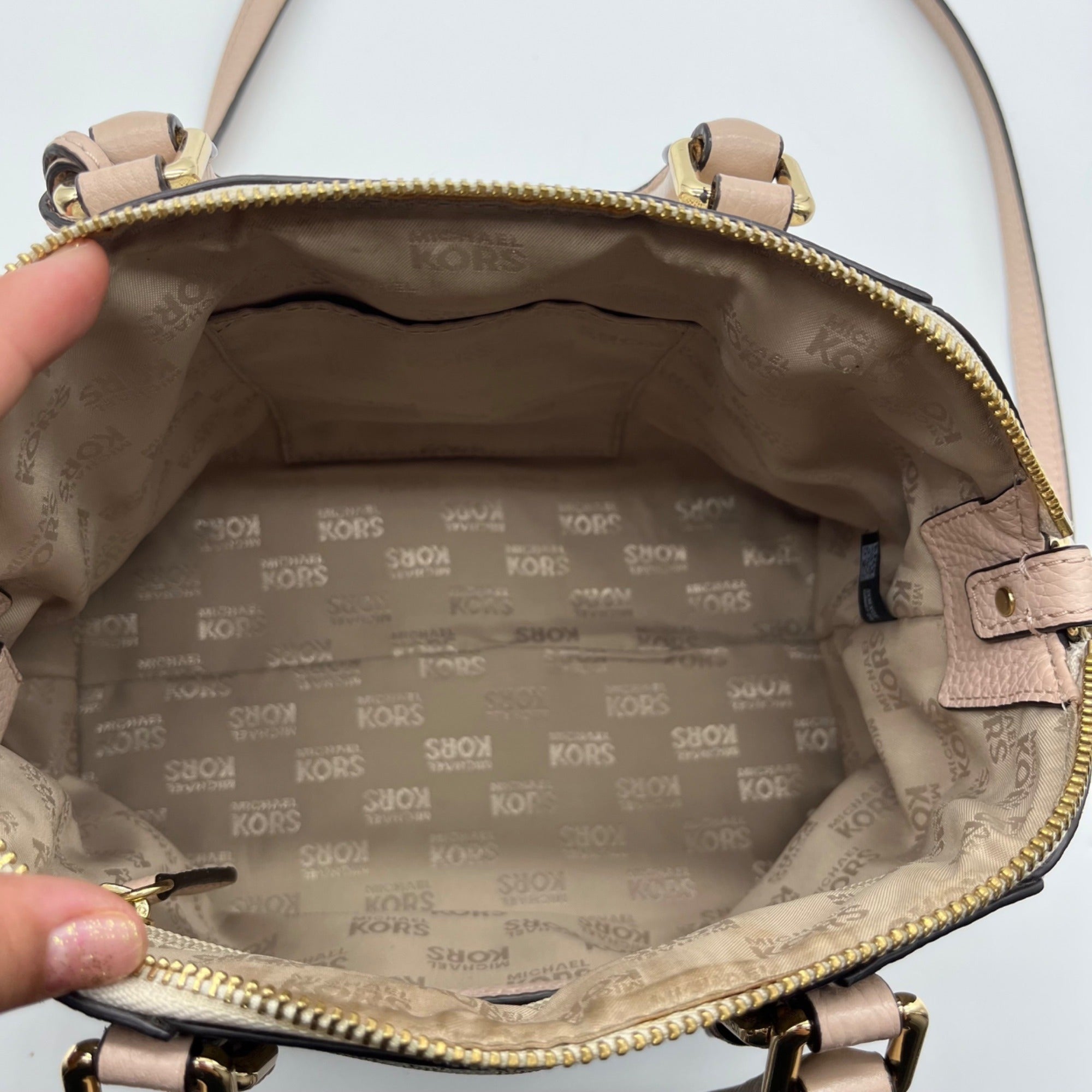 Michael Kors Light Pink &amp; Beige Ciara Crossbody Tote