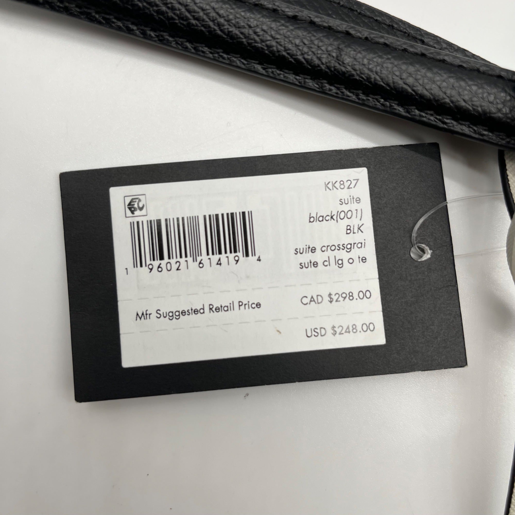 Kate Spade Black Crossgrain Leather Suite Work Tote Bag