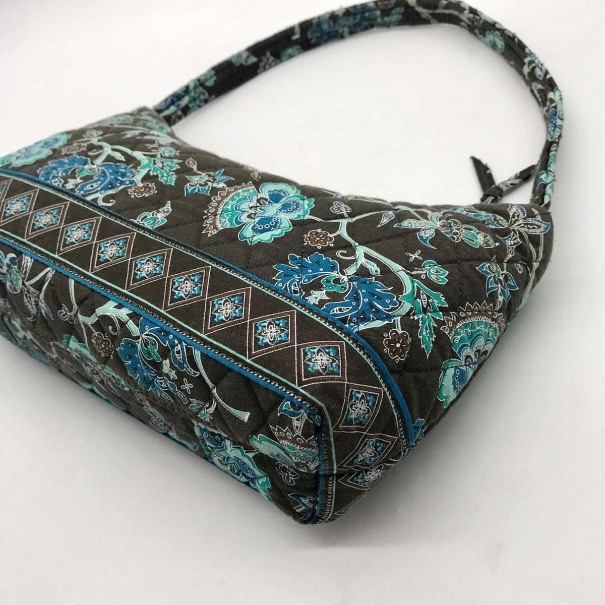 Tanya Lee Brown Quilted Cotton Shoulder Bag