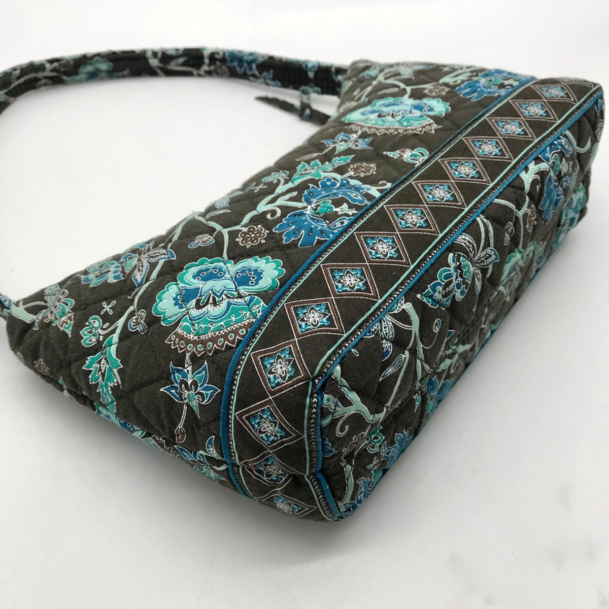 Tanya Lee Brown Quilted Cotton Shoulder Bag