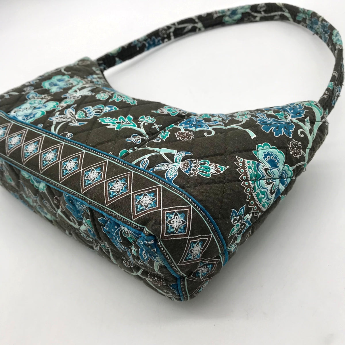 Tanya Lee Brown Quilted Cotton Shoulder Bag