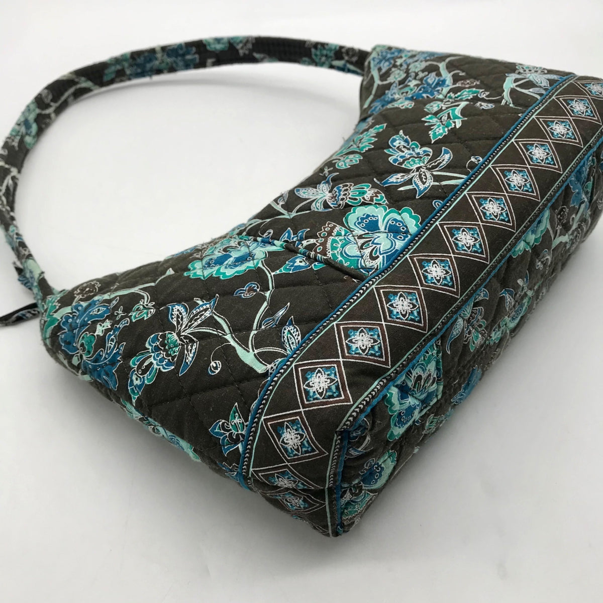 Tanya Lee Brown Quilted Cotton Shoulder Bag