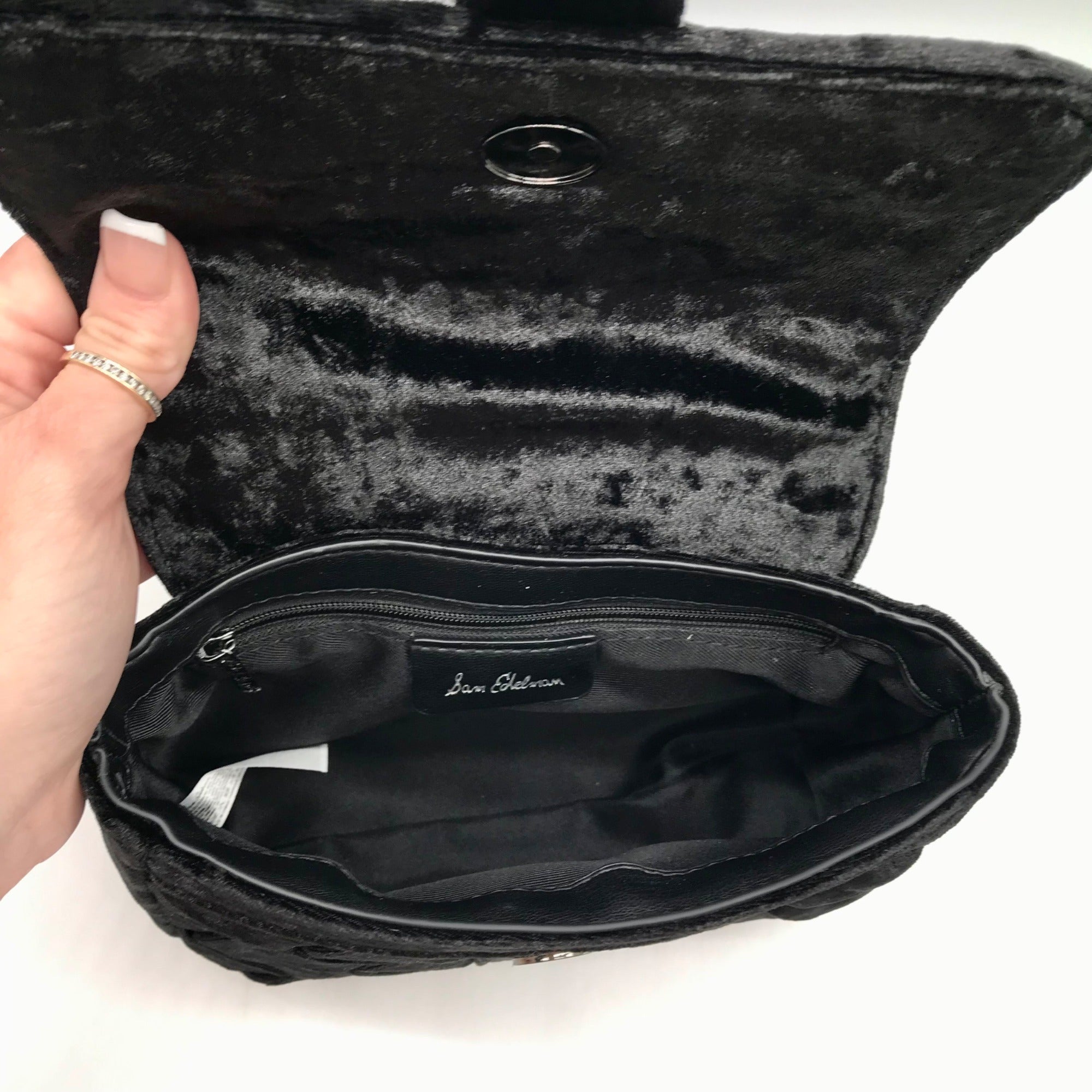 Sam Edelman Black Velvet Handbag