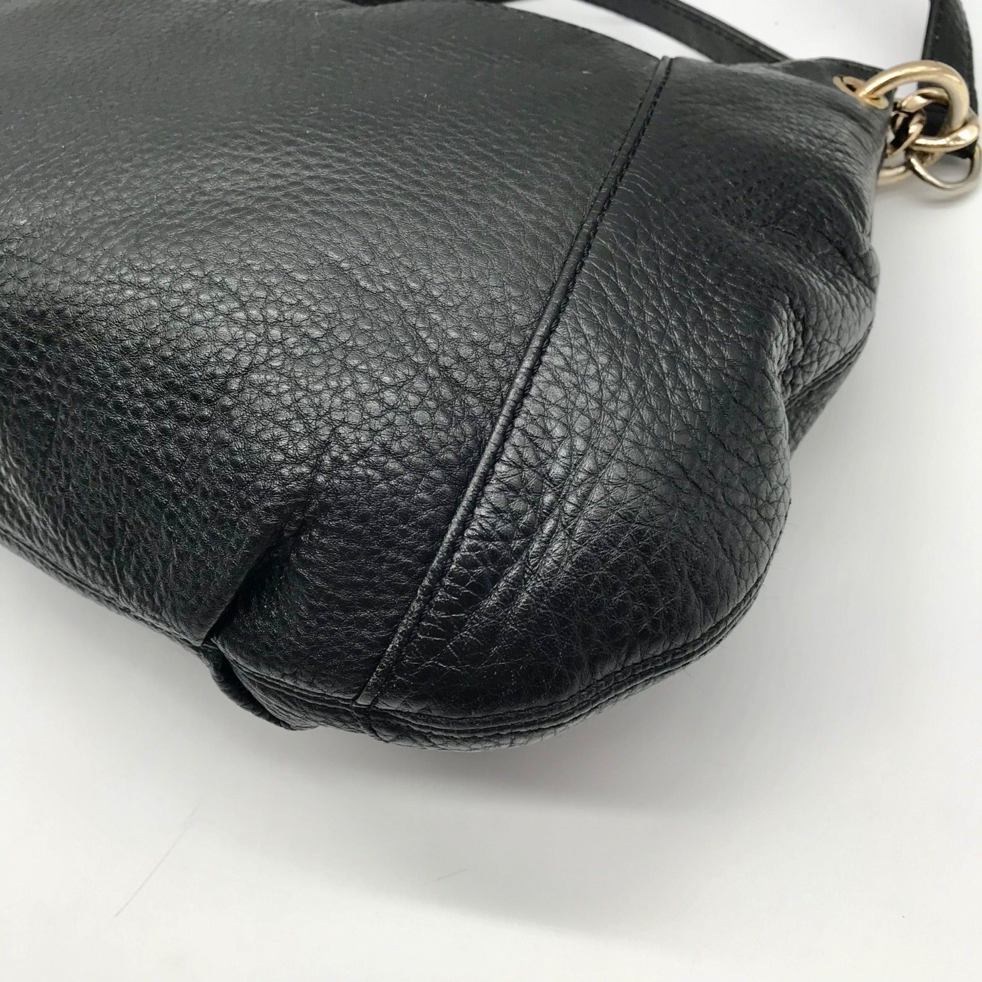 Michael Kors Black Pebbled Leather Convertible Shoulder Bag