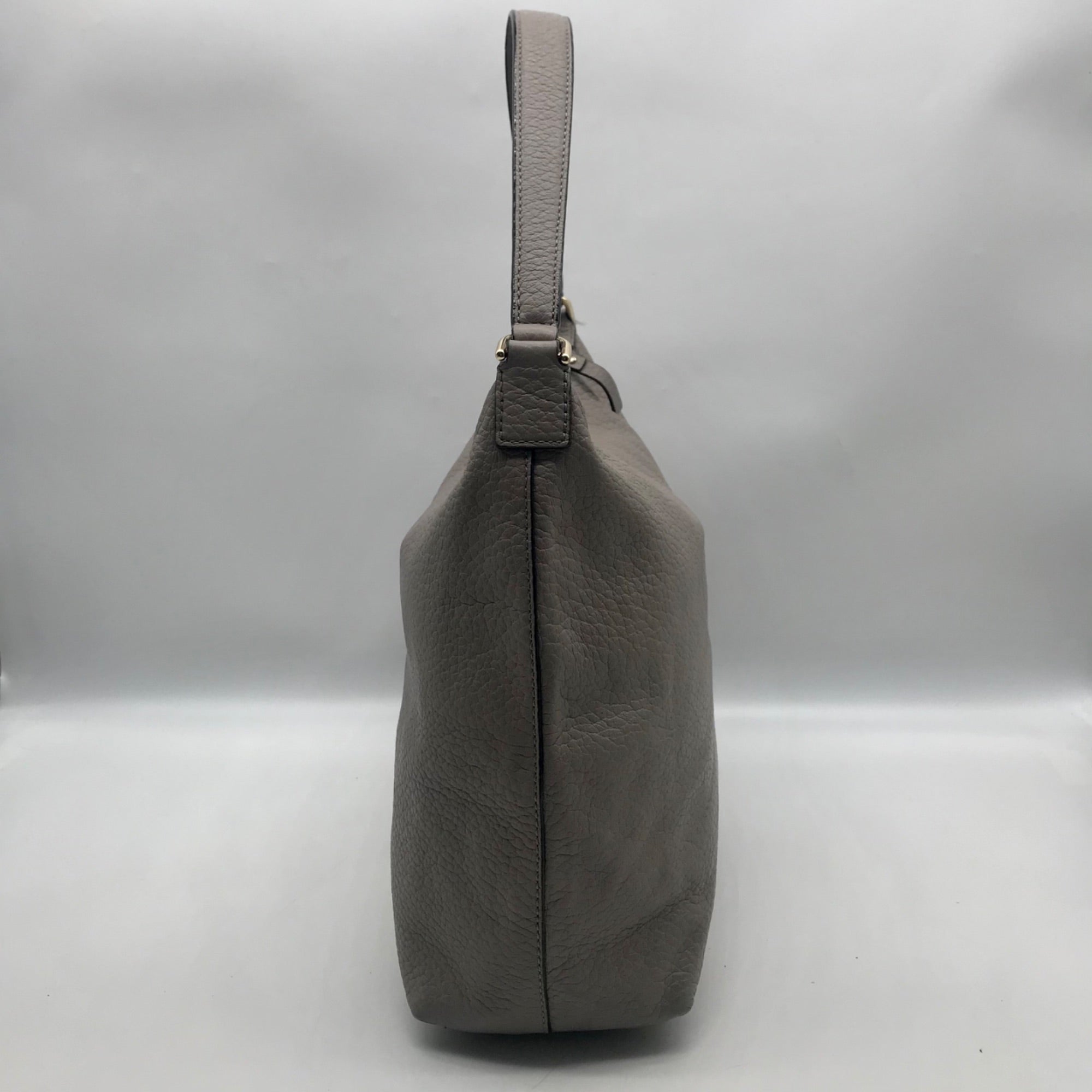 Kate Spade Gray Pebbled Leather Prospect Place Kaia Shoulder Bag