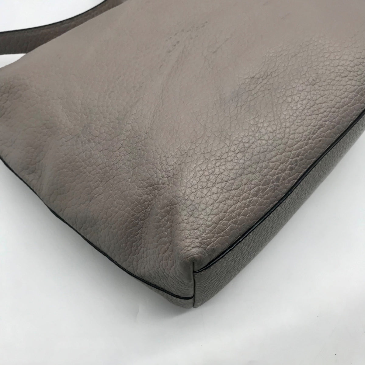 Kate Spade Gray Pebbled Leather Prospect Place Kaia Shoulder Bag