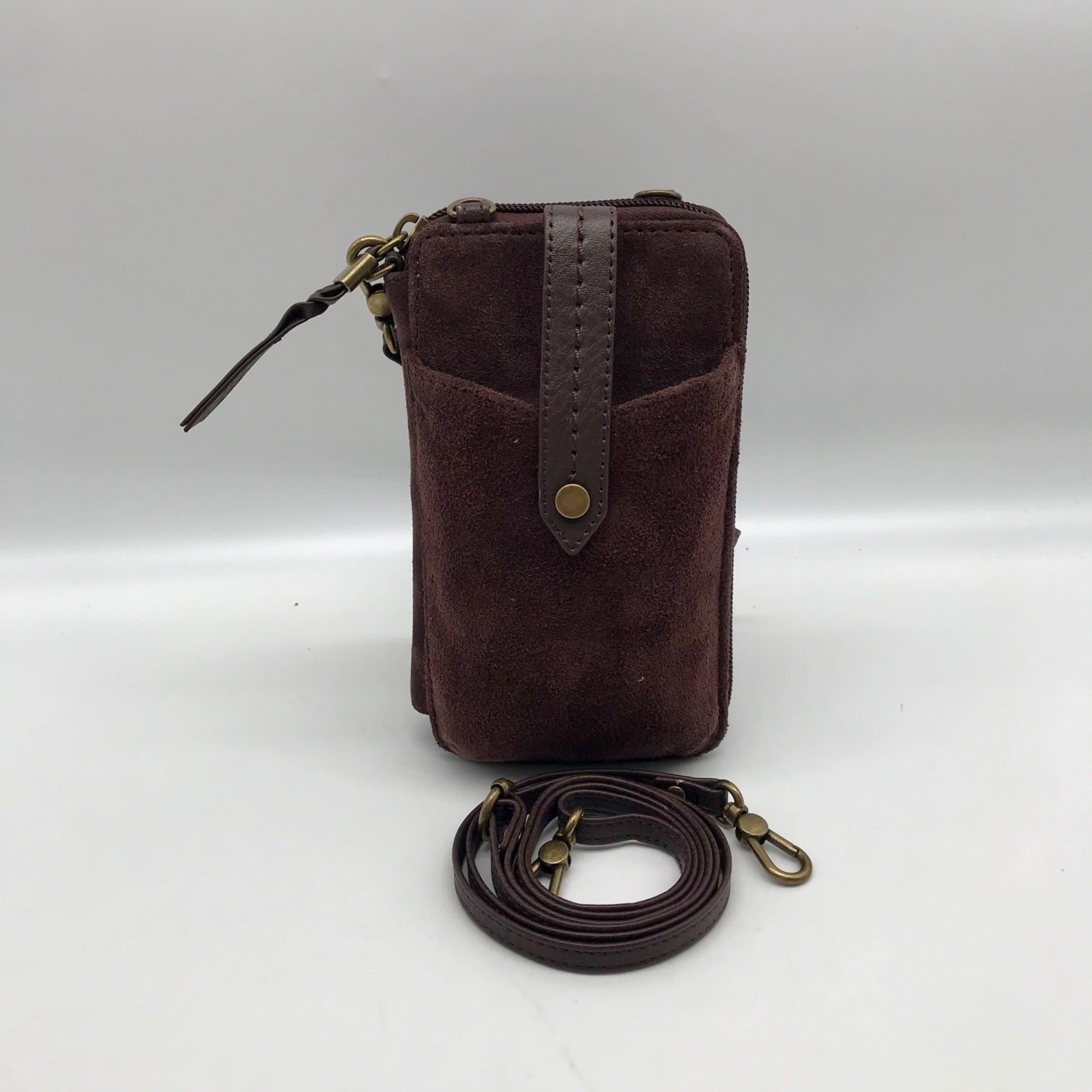 The Sak Mahogany Suede Silverlake Smartphone Crossbody Bag