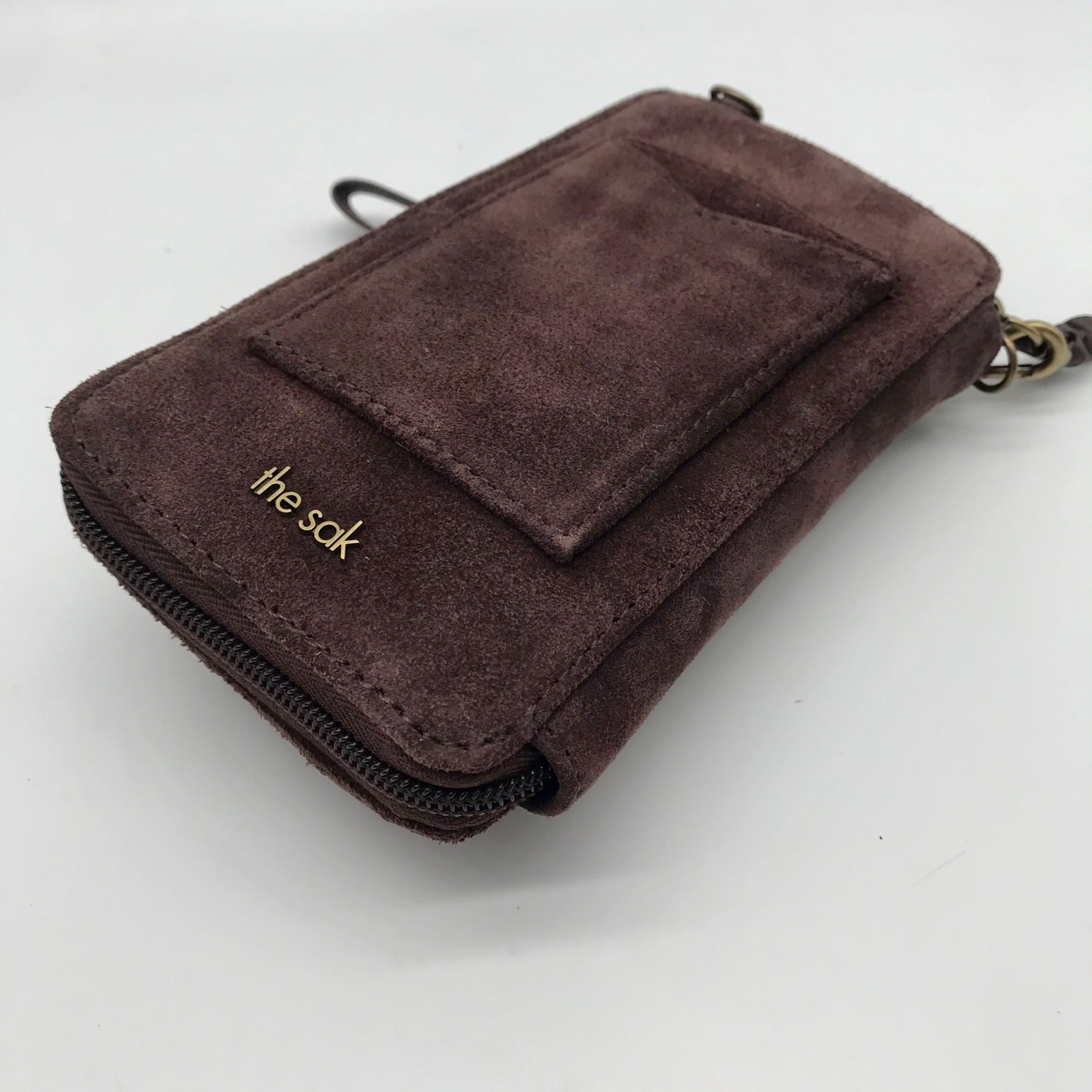 The Sak Mahogany Suede Silverlake Smartphone Crossbody Bag